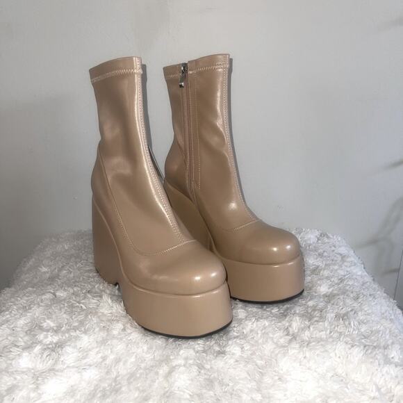 Rag & Co Purnell Platform Wedge Booties - Picture 2 of 9